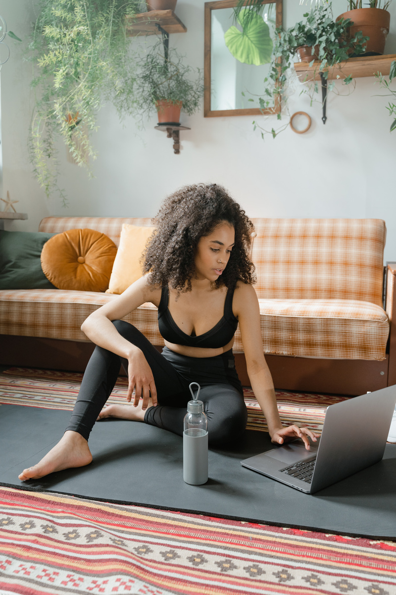 Woman Using a Laptop